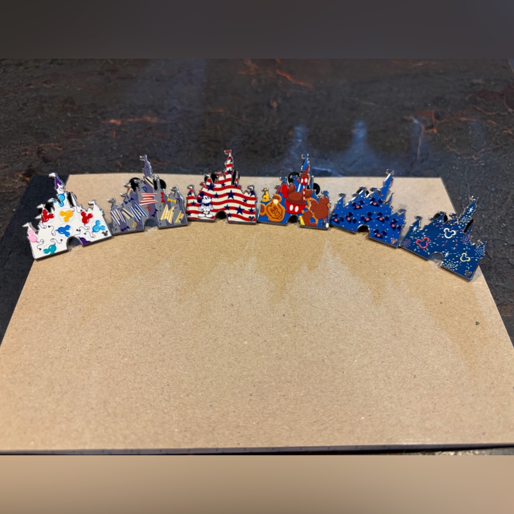 Disneyland Hidden Mickey Pins 2025 Full Castle Set